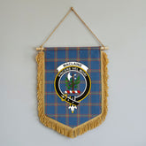 MacLaine of Loch Buie Hunting Ancient Tartan Crest Wall Hanging Banner - Wood Pole